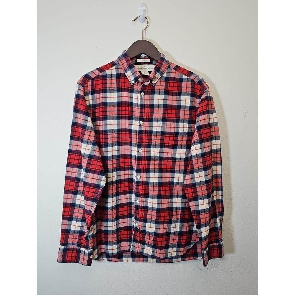 H&M Men's Plaid Flannel Shirt Long‎ Sleeve Button Up Casual Size Large